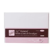 Card/Env 20pk 5x7" Textured White