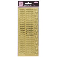 Outline Evening Invite Gold