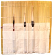 Brush Holder Bamboo Wrap