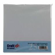 Card & Envelope Pack 8"x8" 25pk White