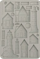 Stamperia Silent Sea A5 Silicon Mould Houses And Lighthouse