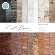 Craft Consortium Essential Craft Papers 12x12 Inch Paper Pad Brick Textures