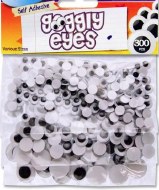 Wiggle Eyes Asst 300pk