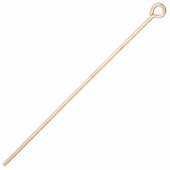 Eye Pin with Eyelet 100pk Gold