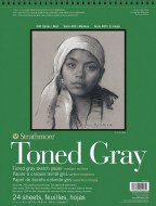 Strathmore Toned Pad Gray 118gm/80lb 11x14" 24 sheet