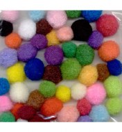 Pom Poms 48pk Mix 15-20mm 48pk