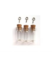 Mini Glass bottles 20mm 3pk