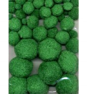 Pom Pom 50pk 1-4cm Mix Green
