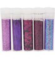 Glitter 5pk Asst Purple#8609