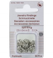 Jump Rings 6mm 50pk Platinum