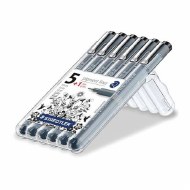 Staedtler Pigment Liner Asst Grade 5+1