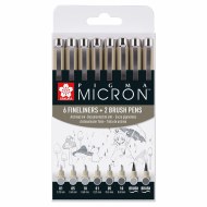 Sakura Pigma Micron GREY 8pk