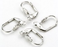 Ear Wire Platinum w/Ring 4pk