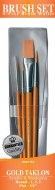 Gold Taklon Brush 4 Pack Assorted Sizes