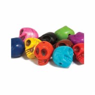 Beads Skull 12mm Asst 10pk