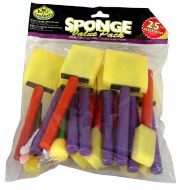 Sponge Brush Asst Sizes 25pk