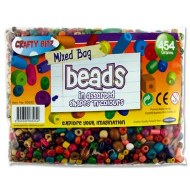 Beads Wood Asst 454gm