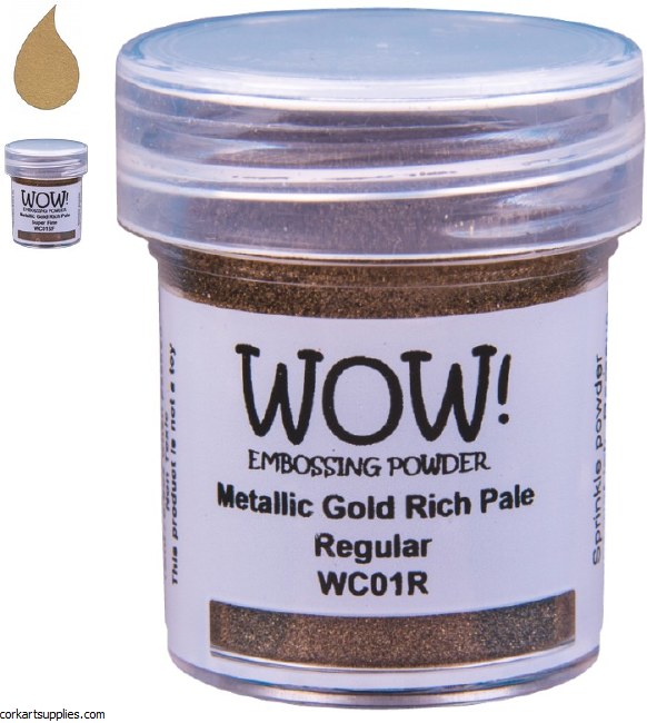Wow! Emboss Powder 15ml Superfine Rich Gold Pale
