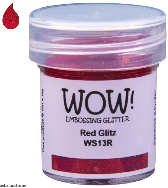 Wow! Emboss Powder 15ml Regular Red Glitz
