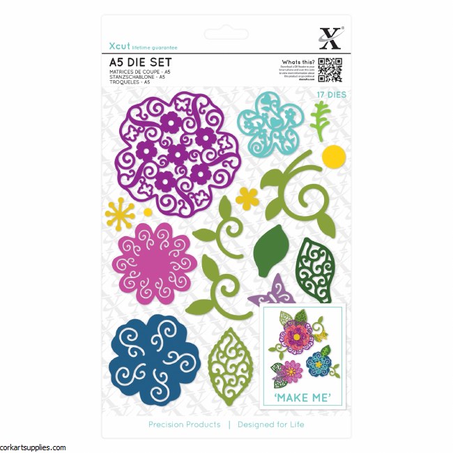 XCut A5 Dies Set (15pcs) Filigree Layered Filigree