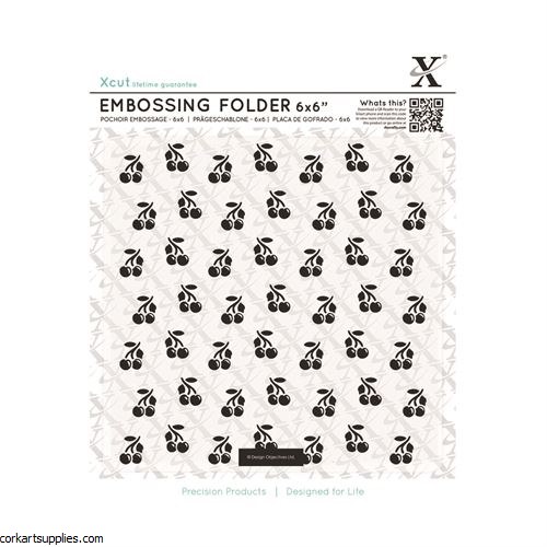 XCut 6x6 Embossing Folder Cherries