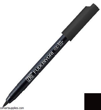 Kuretake Fudebiyori Brush Pen Black 010