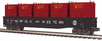 N&W GONDOLA WITH CONTAINERS