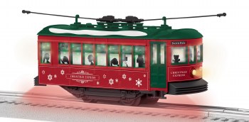 Christmas lighted trolley