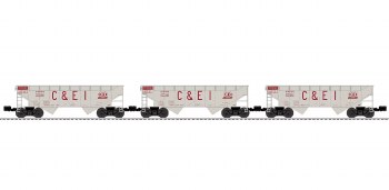 C&EI 2 Bay AAR Hopper - black