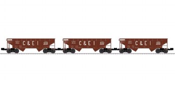C&EI 2 Bay AAR Hopper - gray 3