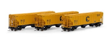 N CHES/B&O COVERED HOPPER-3PCK