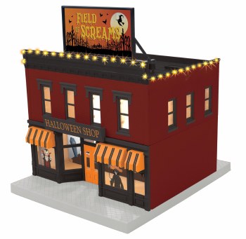 HALLOWEEN 2 STORY BLDG.W/LIGHT
