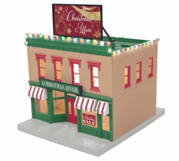 CHRISTMAS 2 STORY BLDG.W/LIGHT