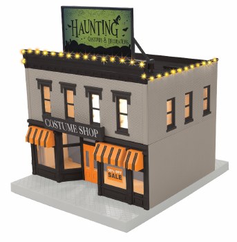 HALLOWEEN 2 STORY BLDG. W/LGHT