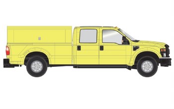 FORD F-350 UTIL TRUCK YELLOW