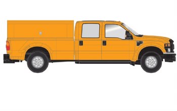 FORD F-350 UTIL TRUCK ORANGE