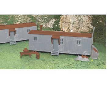 HO RR WORK SHEDS 2 PACK