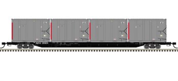 TM TRASH FLAT CAR W/MSW CONTAI