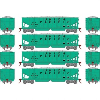 UP 40' BALLAST HOPPERS -4 PACK