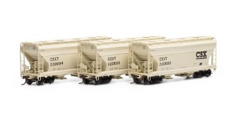 CSX 2-BAY HOPPER - 3 PACK