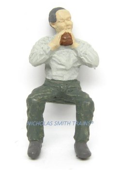 Arttista #1490 O Scale Figure - Man Riding Dirt Bike - Hand Painted Pewter For Model Trains