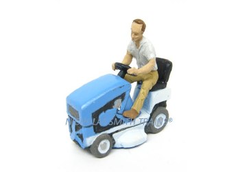 MAN ON RIDING MOWER