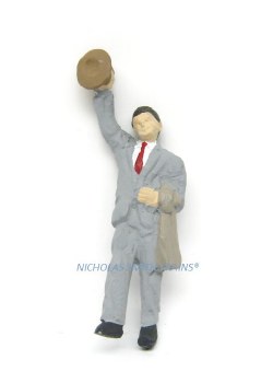 MAN WAVING HAT