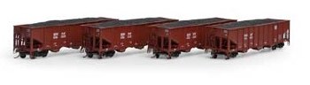 BNSF 3-BAY HOPPERS - 4 PACK