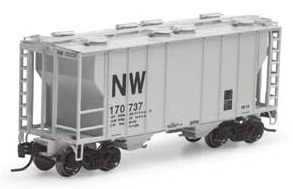 N N&W 2-BAY COV HOPPER #170737