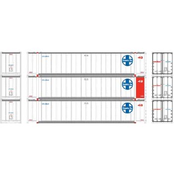 N ATSF 48' CONTAINER - 3 PACK