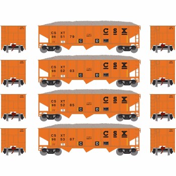 CSX 40' HOPPER CAR - 4 PACK