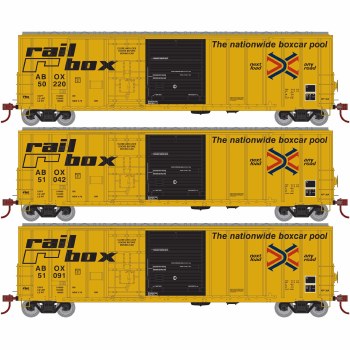 N RAILBOX 50' BOXCAR - 3 PACK