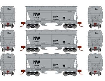 N NW COVERED HOPPERS - 3 PACK