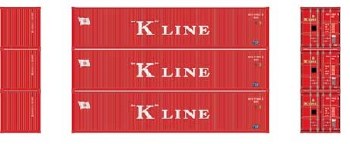 K LINE 40' LOW-CUBE CONTAINERS